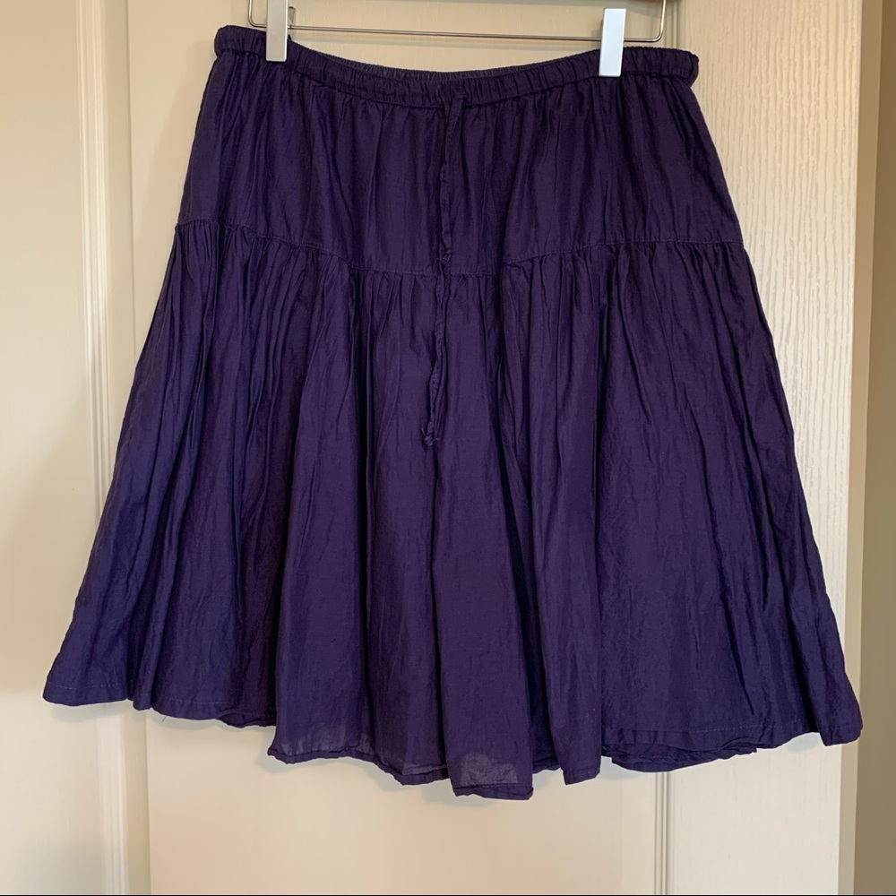 Purple Short Broomstick Style Skirt